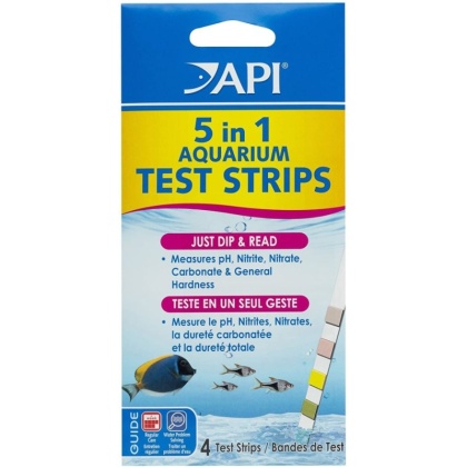 API 5 in 1 Aquarium Test Strips - 4 Strips