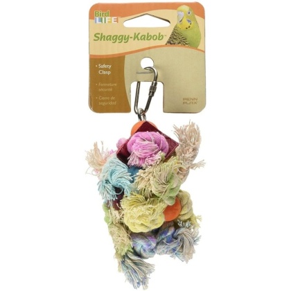 Penn Plax Bird Life Shaggy-Kabob Parakeet Toy - 6in. Long