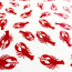 Lobster White - Cutie Ties Tie On Dog Bandana - Large