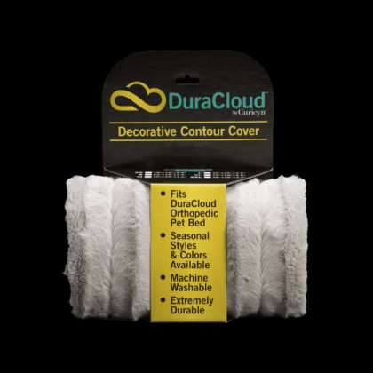 Silver - DuraCloud Orthopedic Pet Bed and Crate Pad Contour Cover - XX-Large