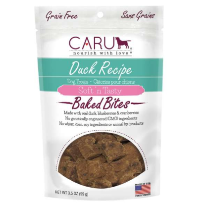 CARU Soft \'n Tasty Duck Recipe Bites for Dogs - 3.5 oz (Case of 12)