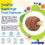 Brown - SP Hamburger Durable Rubber Chew Toy & Treat Dispenser  - Large
