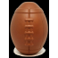 Brown - MKB Football Durable Rubber Chew Toy and Treat Dispenser - Large