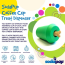 Green - Coffee Cup Durable Rubber Chew Toy and Treat Dispenser - Large