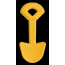 Yellow - ID Shovel Ultra Durable Nylon Dog Chew Toy for Aggressive Chewers  - OSFA