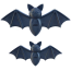 Black - SodaPup Vampire Bat Ultra Durable Nylon Dog Chew Toy for Aggressive Chewers - Medium