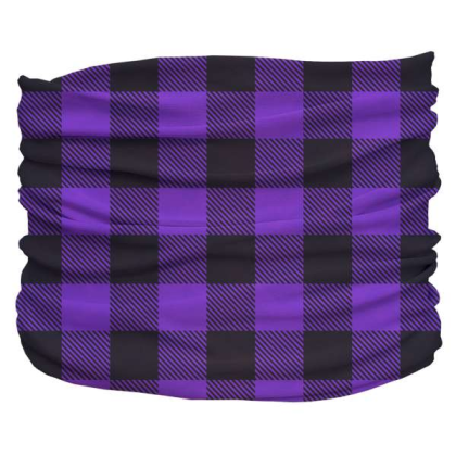 Purple,Black - Buffalo Plaid Pup Scruff - Big Pooper