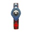 Red Plaid & Denim - Apple Airtag Collar - Medium