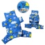 Blue - Stars and Clouds Fleece Turtleneck Pajamas - S