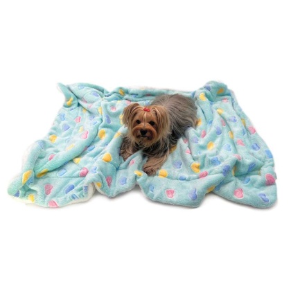 Blue - Ultra Plush Colorful Hearts Blanket - 30\