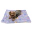 Purple - Ultra Plush Colorful Bones/Paws Blanket - 50