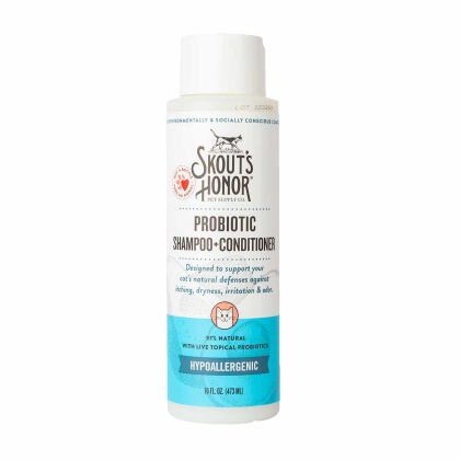Skout\'s Honor Cat Probiotic Shampoo + Conditioner Fragrance-Free 16oz