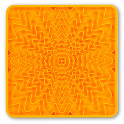 Orange - Messy Mutts Framed Spill Resistant Silicone Interactive Lick Mat  - 10\