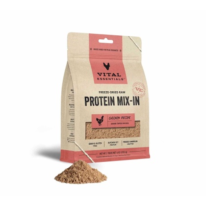 Vital Essentials(R) Freeze-Dried Raw Chicken Protein Mix-In Ground Topper for Dogs, 6 oz