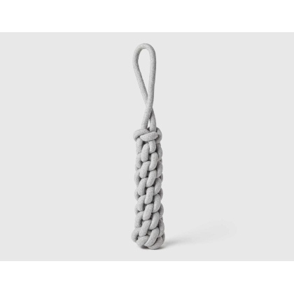 Silver - Jax & Bones Top Tugger Rope Knot Dog Toy  - 11\