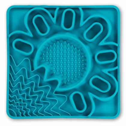Blue - Messy Mutts Framed Spill Resistant Silicone Interactive Multi-Surface Lick Mat  - 10\