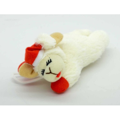 Multipet Holiday Lamb Chop w/ Santa Hat Cat Toy 4\