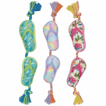 Multipet Margaritaville(R) Flip Flop Rope Dog Toy 18\