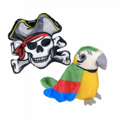 Multipet Margaritaville(R) Pirate Skull and Parrot Cat Toy 5\