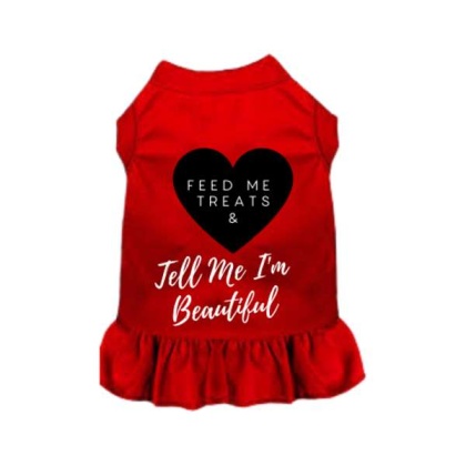 Solid Red - Feed Me Treats & Tell Me I\'m Beautiful - Small