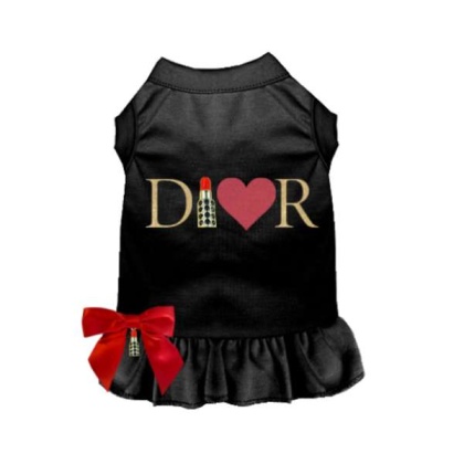 Glitter Dior-able Lipstick Dog Dress - 2X Large