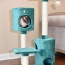 Real Woood Cat Tree House W 2 Private Condos 43