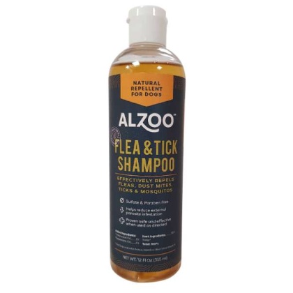ALZOO Plant-Based Flea and Tick Repellent Shampoo for Dogs, 12oz
