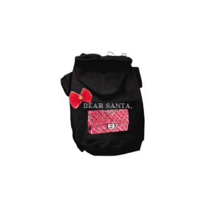 BLACK - Dear Santa Hoodie - 2X Large