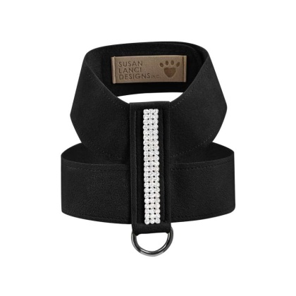 Black - Susan Lanci Designs 3 Row Giltmore Crystals Tinkie Harness - Small