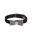 Black/Black & White Houndstooth  - Susan Lanci Designs Black & White Houndstooth Big Bow Collar - Small