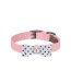 Puppy Pink/Black & White Polka Dot  - Susan Lanci Designs Black & White Polka Dot Big Bow Collar - Small