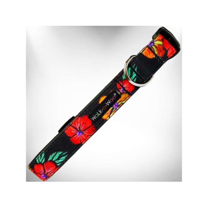 Flowers on Black - Nature-Lover Collars - XL 1.5\