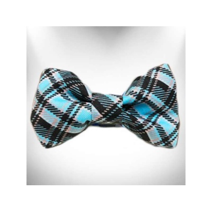 Steel Blue - Plaid Dog Collars - M 1\