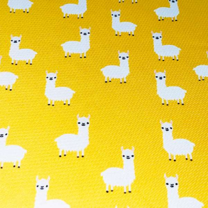 Llama Yellow - Cutie Ties Tie On Dog Bandana - Large
