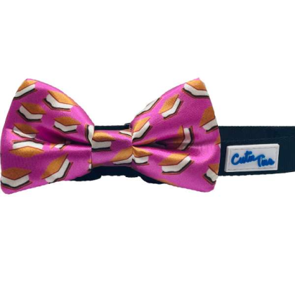 S\'mores Purple - Cutie Ties Dog Bow Tie - One Size