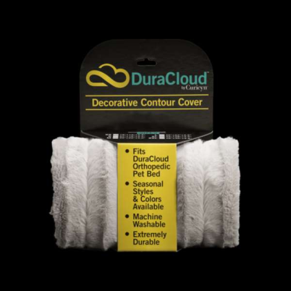 Silver - DuraCloud Orthopedic Pet Bed and Crate Pad Contour Cover - Small