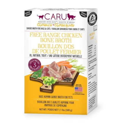 CARU Free Range Chicken Bone Broth for Dogs & Cats - 17.6 oz (Case of 6)