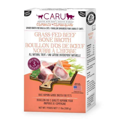 CARU Grass Fed Beef Bone Broth for Dogs & Cats - 17.6 oz (Case of 6)