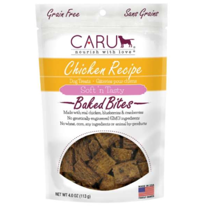 CARU Soft \'n Tasty Chicken Recipe Bites for Dogs - 4 oz (Case of 12)
