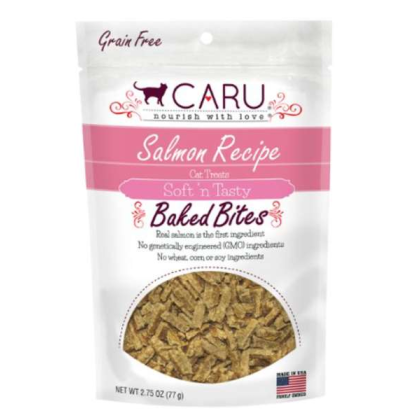 CARU Soft \'n Tasty Salmon Recipe Bites for Cats - 2.75 oz (Case of 12)