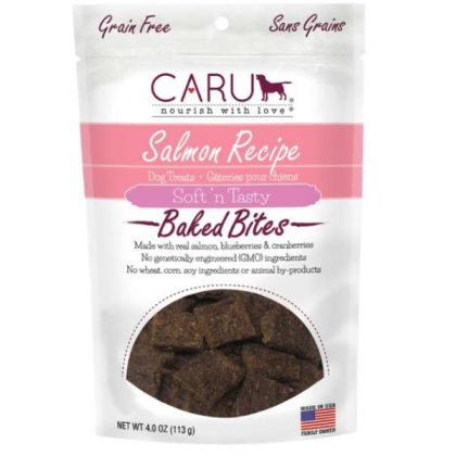 CARU Soft \'n Tasty Salmon Recipe Bites for Dogs - 4 oz (Case of 12)
