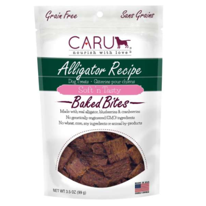 CARU Soft \'n Tasty Alligator Recipe Bites for Dogs - 3.5 oz (Case of 12)