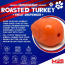 Orange - MKB Roasted Turkey Durable Rubber Chew Toy & Treat Dispenser  - Medium