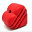 Red - MKB Heart on a String Ultra-Durable Durable Rubber Chew Toy, Reward Toy, Tug Toy, and Retrieving Toy - Large