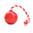 Red - USA-K9 Cherry Bomb Durable Rubber Chew Toy, Treat Dispenser, Reward Toy, Tug Toy, and Retrieving Toy - Large