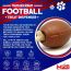 Brown - MKB Football Durable Rubber Chew Toy and Treat Dispenser - Large