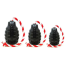 Black - USA-K9 Grenade Durable Rubber Chew Toy, Treat Dispenser, Reward Toy, Tug Toy, and Retrieving Toy - Large