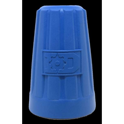 Blue - ID Wire Nut Durable Rubber Chew Toy & Treat Dispenser  - Large