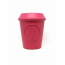 Pink - Coffee Cup Durable Rubber Chew Toy and Treat Dispenser - Large