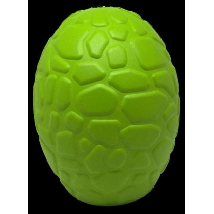 Green - MKB Dinosaur Egg Durable Rubber Chew Toy & Treat Dispenser - Large